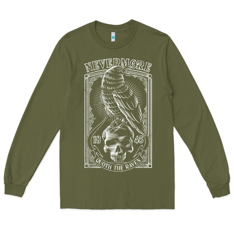 Edgar Allen Poe The Raven Nevermore T Shirt Long Sleeve Tee by linhVisuals | Teevron