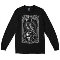 Black edgar allen poe the raven nevermore t shirt Long Sleeve Tee - linhVisuals