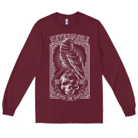Burgundy edgar allen poe the raven nevermore t shirt Long Sleeve Tee - linhVisuals