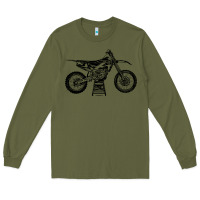 Army Green YZ450F Eli Tomac Motorcycles Long Sleeve Tee - linhVisuals