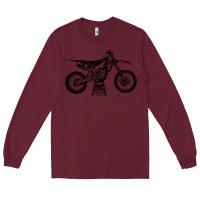 Burgundy YZ450F Eli Tomac Motorcycles Long Sleeve Tee - linhVisuals