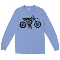 Colony Blue YZ450F Eli Tomac Motorcycles Long Sleeve Tee - linhVisuals
