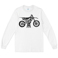 White YZ450F Eli Tomac Motorcycles Long Sleeve Tee - linhVisuals