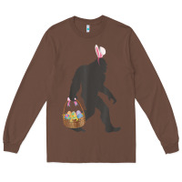 Chestnut funny bigfoot easter design with easter basket and bigfoot t shirt Long Sleeve Tee - linhVisuals