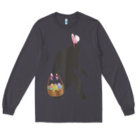 Smoke funny bigfoot easter design with easter basket and bigfoot t shirt Long Sleeve Tee - linhVisuals