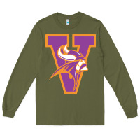 Army Green missouri valley college vikings vectorized Long Sleeve Tee - linhVisuals