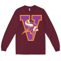 Burgundy missouri valley college vikings vectorized Long Sleeve Tee - linhVisuals