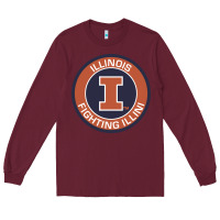 Burgundy illinois fighting illini Long Sleeve Tee - linhVisuals