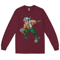 Burgundy montana technological university orediggers vectorized Long Sleeve Tee - linhVisuals