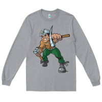 Heather Grey montana technological university orediggers vectorized Long Sleeve Tee - linhVisuals