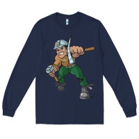 Navy montana technological university orediggers vectorized Long Sleeve Tee - linhVisuals