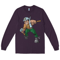 Plum montana technological university orediggers vectorized Long Sleeve Tee - linhVisuals