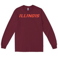 Burgundy illinois fighting illini Long Sleeve Tee - linhVisuals
