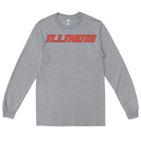 Heather Grey illinois fighting illini Long Sleeve Tee - linhVisuals