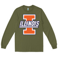 Army Green illinois fighting illini Long Sleeve Tee - linhVisuals