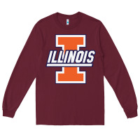 Burgundy illinois fighting illini Long Sleeve Tee - linhVisuals