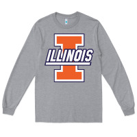 Heather Grey illinois fighting illini Long Sleeve Tee - linhVisuals