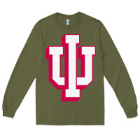 Army Green indiana hoosiers Long Sleeve Tee - linhVisuals