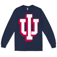 Navy indiana hoosiers Long Sleeve Tee - linhVisuals