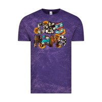 Cloud Purple Dog Mama Vintage Tee - FaDigitalArtStudio