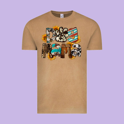 Dog Mama Vintage Tee Designed By Fadigitalartstudio