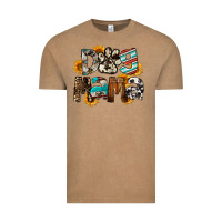 Vintage Coffee Dog Mama Vintage Tee - FaDigitalArtStudio