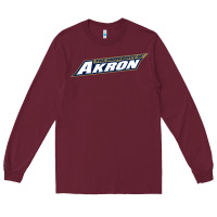 Burgundy akron university Long Sleeve Tee - linhVisuals
