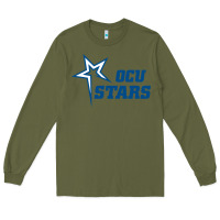 Army Green oklahoma city university stars1 vectorized Long Sleeve Tee - linhVisuals