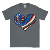 Charcoal Heather american flag heart Classic Tee - Jasminsmagicworld