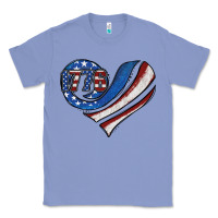 Colony Blue american flag heart Classic Tee - Jasminsmagicworld