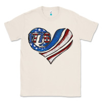Natural american flag heart Classic Tee - Jasminsmagicworld