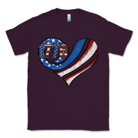 Plum american flag heart Classic Tee - Jasminsmagicworld