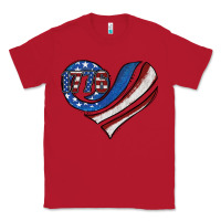 Red american flag heart Classic Tee - Jasminsmagicworld