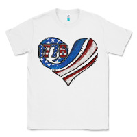 White american flag heart Classic Tee - Jasminsmagicworld