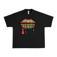 Black summer vibes watermelon lips Urban Heavy Tee - Jasminsmagicworld