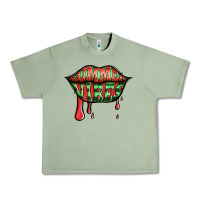 Oil Green summer vibes watermelon lips Urban Heavy Tee - Jasminsmagicworld