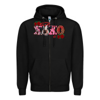 Black xoxo calf Zipper Hoodie - RanaPortraitStore