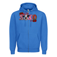 True Royal xoxo calf Zipper Hoodie - RanaPortraitStore