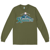 Army Green the tacoma rainiers Baseball Long Sleeve Tee - linhVisuals