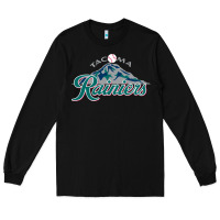 Black the tacoma rainiers Baseball Long Sleeve Tee - linhVisuals