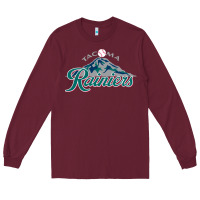 Burgundy the tacoma rainiers Baseball Long Sleeve Tee - linhVisuals