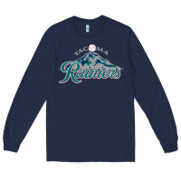 Navy the tacoma rainiers Baseball Long Sleeve Tee - linhVisuals
