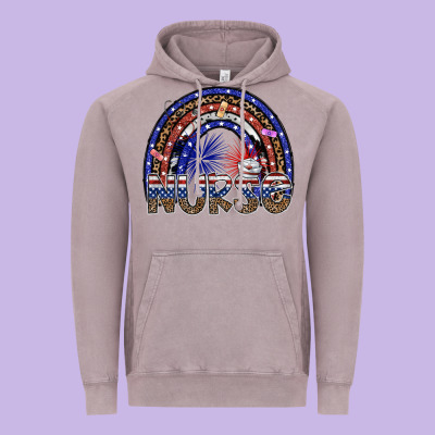 American Nurse Vintage Hoodie Designed By Sublimationcraftshop