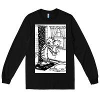 Black calvin Long Sleeve Tee - linhVisuals