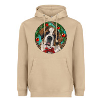 Mushroom Christmas St. Bernard Heavyweight Hoodie - RanaPortraitStore