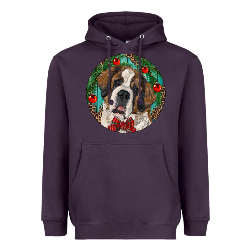 Christmas St. Bernard Heavyweight Hoodie by RanaPortraitStore | Teevron