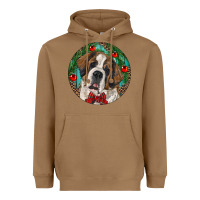 Toasted Coconut Christmas St. Bernard Heavyweight Hoodie - RanaPortraitStore