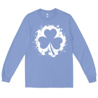 Colony Blue irish pride clover leaf  saint irish pats st. patrick's day t shirt Long Sleeve Tee - linhVisuals