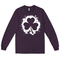 Plum irish pride clover leaf  saint irish pats st. patrick's day t shirt Long Sleeve Tee - linhVisuals