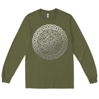 Ireland Celtic Knotwork Design Ornament Wolf Original Celtic Pullover Long Sleeve Tee | Teevron